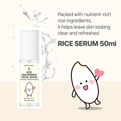 BONNYHILL Rice Niacinamide Facial Serum (1.69 Fl.Oz/ 50ml)