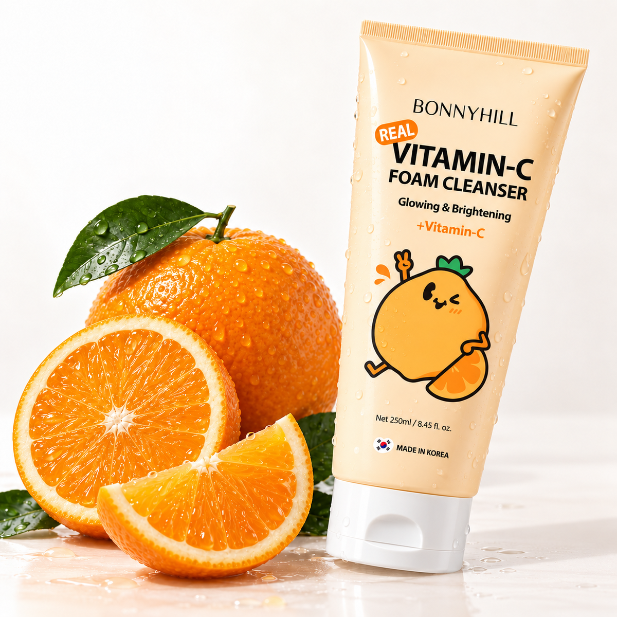 BONNYHILL Real Vitamin-C Foam Cleanser (8.45 Fl.Oz/ 250ml)