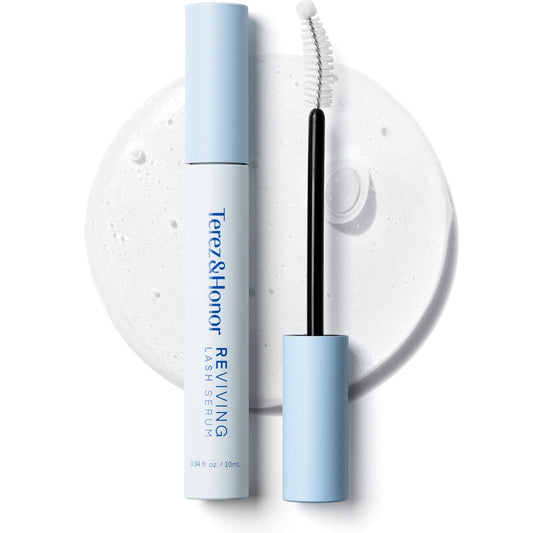 Terez & Honor REviving Lash Serum - Korean Vegan PDRN Lash Growth Serum for Longer, Fuller, Healthier Lashes - Peptide & Biotin Lash Conditioner for Root Strengthening - Clean, Gentle, Made in Korea