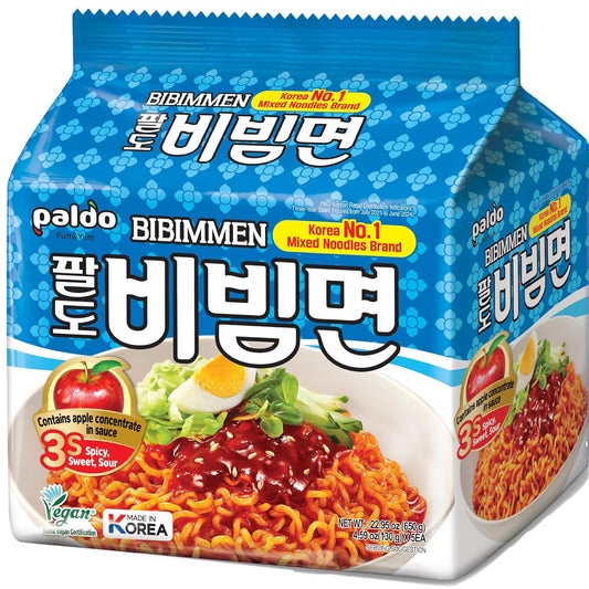 Paldo Bibimmen Spicy Korean Noodles 5 packs