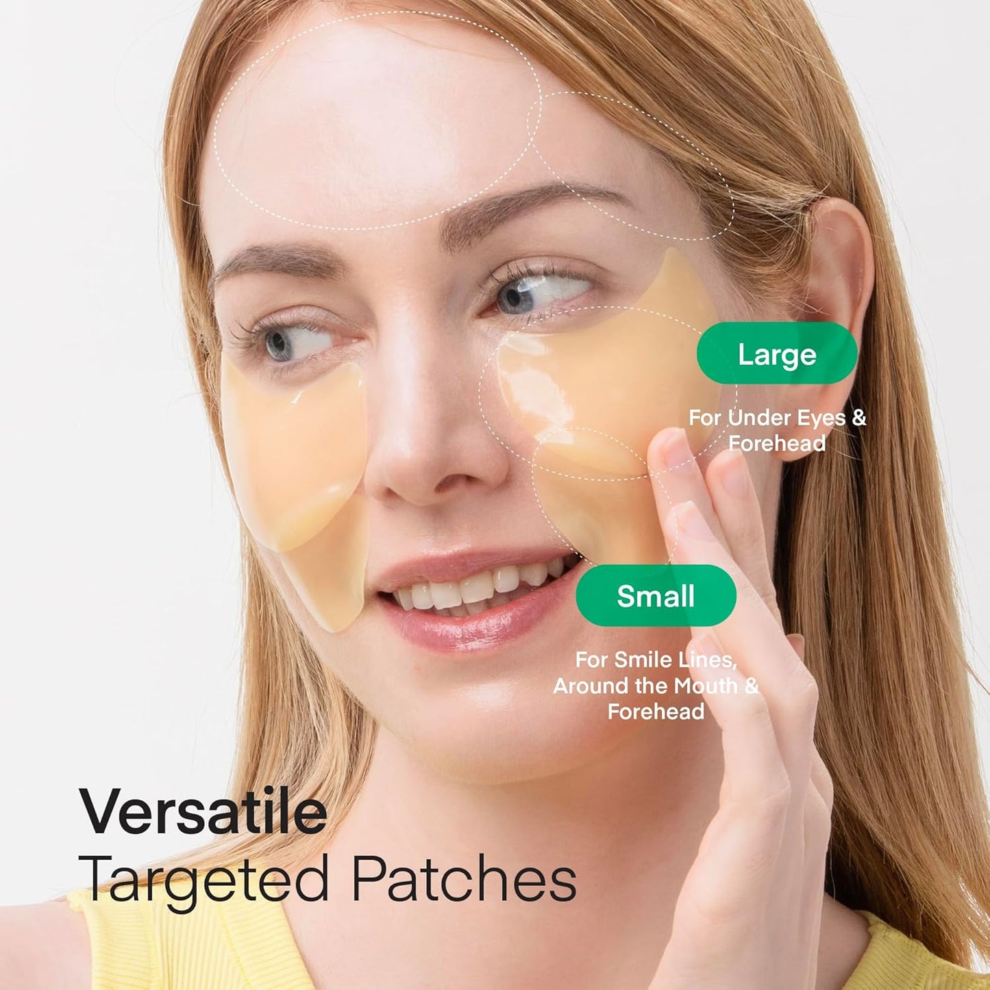 TEREZ & HONOR Vitamin C Eye Patches - 60 Pcs Korean Brightening & Hydrating Under Eye Masks with Tranexamic Acid, Hyaluronic Acid - Dark Circles, Puffiness & Wrinkle Hydrogel Pads, Vegan, No Fragrance