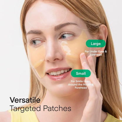 TEREZ & HONOR Vitamin C Eye Patches - 60 Pcs Korean Brightening & Hydrating Under Eye Masks with Tranexamic Acid, Hyaluronic Acid - Dark Circles, Puffiness & Wrinkle Hydrogel Pads, Vegan, No Fragrance